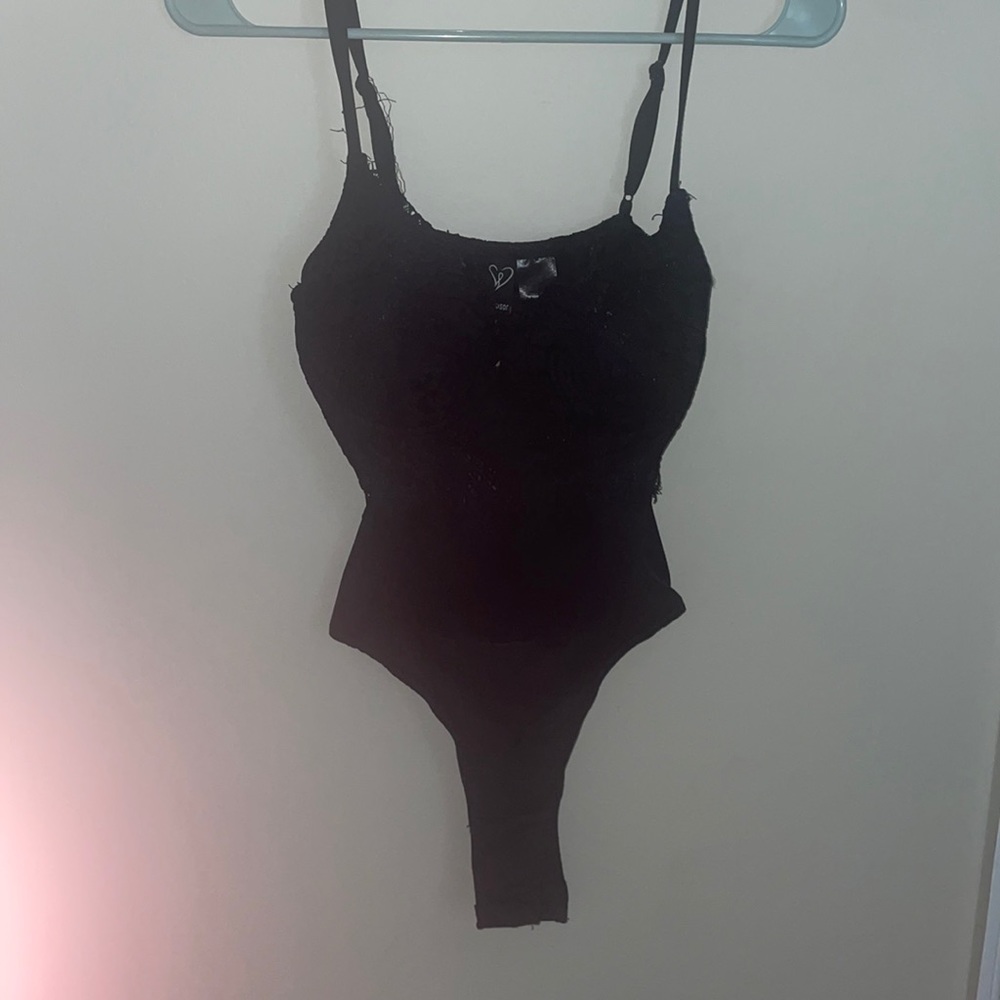 Black lace bodysuit